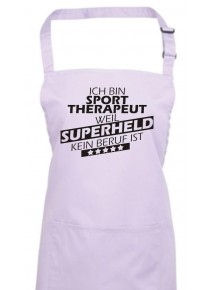 Kochschürze, Ich bin Sporttherapeut, weil Superheld kein Beruf ist, Farbe lilac