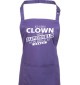 Kochschürze, Ich bin Clown, weil Superheld kein Beruf ist, Farbe purple