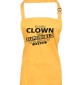 Kochschürze, Ich bin Clown, weil Superheld kein Beruf ist, Farbe sunflower