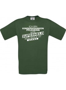 Männer-Shirt Ich bin Kinderkrankenpflegerin, weil Superheld kein Beruf ist, grün, Größe L