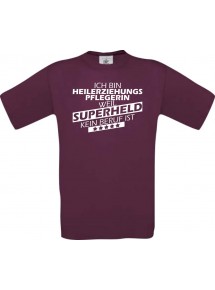 Männer-Shirt Ich bin Heilerziehungspflegerin, weil Superheld kein Beruf ist, burgundy, Größe L