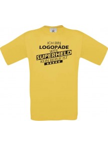Männer-Shirt Ich bin Logopäde, weil Superheld kein Beruf ist, gelb, Größe L