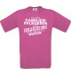 Männer-Shirt Ich bin Familien Pflegerin, weil Superheld kein Beruf ist, pink, Größe L