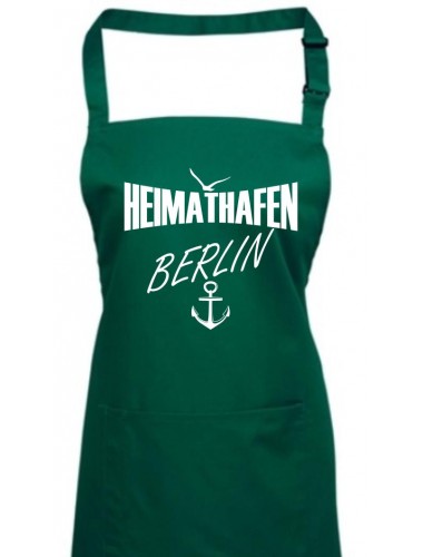 Kochschürze, Heimathafen Berlin, Farbe bottlegreen