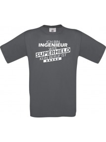 Männer-Shirt Ich bin Ingenieur, weil Superheld kein Beruf ist, grau, Größe L