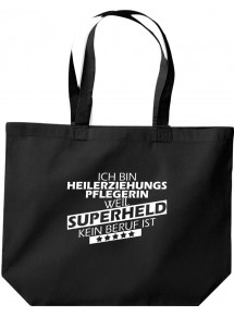 große Einkaufstasche, Ich bin Heilerziehungspflegerin, weil Superheld kein Beruf ist,