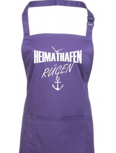 Kochschürze, Heimathafen Rügen, Farbe purple
