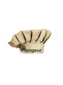 Kochmütze Plongeur Abwascher Küchhilfe ideal für Gastro, Farbe cream