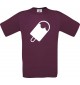 Unisex T-Shirt mit tollem Motiv Eis Eis am Stiel, burgundy, Größe L