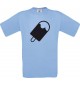Unisex T-Shirt mit tollem Motiv Eis Eis am Stiel, hellblau, Größe L