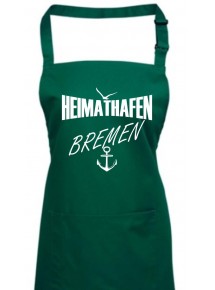 Kochschürze, Heimathafen Bremen, Farbe bottlegreen