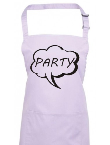 Kochschürze, Sprechblase Party , Farbe lilac