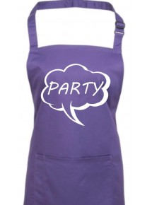 Kochschürze, Sprechblase Party , Farbe purple
