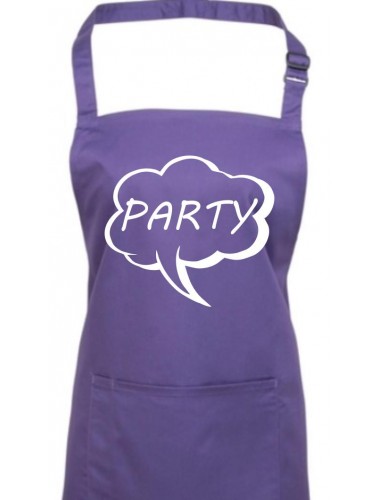 Kochschürze, Sprechblase Party , Farbe purple