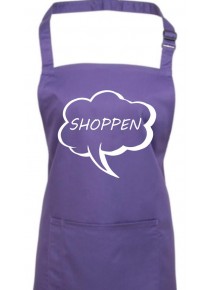 Kochschürze, Sprechblase shoppen, Farbe purple