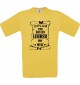 Männer-Shirt Diplom zum besten Lehrer der Welt, gelb, Größe L