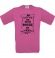 Männer-Shirt Diplom zum besten Monteur der Welt, pink, Größe L