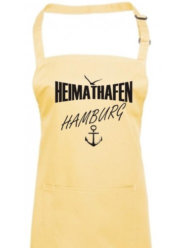 Kochschürze, Heimathafen Hamburg, Farbe lemon