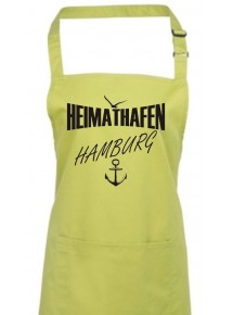 Kochschürze, Heimathafen Hamburg, Farbe lime