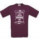Männer-Shirt Diplom zum besten Fischer der Welt, burgundy, Größe L