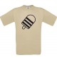 Unisex T-Shirt mit tollem Motiv Eis Eis am Stiel, khaki, Größe L