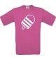 Unisex T-Shirt mit tollem Motiv Eis Eis am Stiel, pink, Größe L