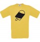 Unisex T-Shirt mit tollem Motiv Eis Eis am Stiel, gelb, Größe L