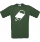 Unisex T-Shirt mit tollem Motiv Eis Eis am Stiel, grün, Größe L