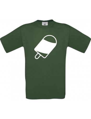 Unisex T-Shirt mit tollem Motiv Eis Eis am Stiel, grün, Größe L