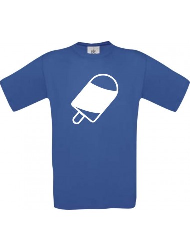 Unisex T-Shirt mit tollem Motiv Eis Eis am Stiel, royal, Größe L