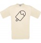 Unisex T-Shirt mit tollem Motiv Eis Eis am Stiel, natur, Größe L