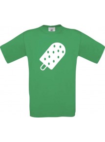 Unisex T-Shirt mit tollem Motiv Eis Eis am Stiel, kelly, Größe L
