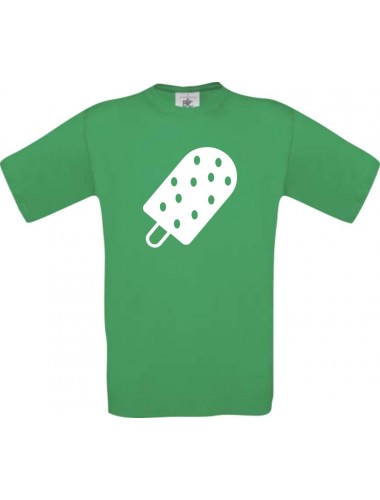 Unisex T-Shirt mit tollem Motiv Eis Eis am Stiel, kelly, Größe L