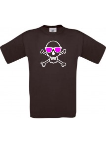 Unisex T-Shirt Skull NEONstyle Moustache, Kult, , Größe: S- XXXL