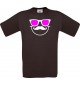 Unisex T-Shirt Sunglasses And Smile, Kult, , Farbe braun, Größe S