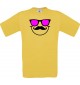Unisex T-Shirt Sunglasses And Smile, Kult, , Farbe gelb, Größe S