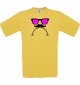 Unisex T-Shirt Sunglasses Moustache Bart and a bad Smiley, Kult, , Größe: S- XXXL