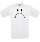 Unisex T-Shirt Moustache bad Smiley, Kult, , Farbe weiss, Größe S