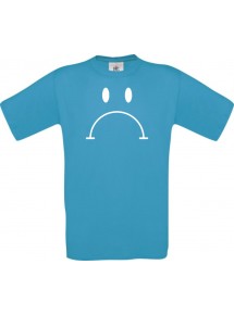 Unisex T-Shirt Moustache bad Smiley, Kult, , Farbe atoll, Größe S