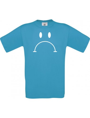 Unisex T-Shirt Moustache bad Smiley, Kult, , Farbe atoll, Größe S