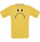 Unisex T-Shirt Moustache bad Smiley, Kult, , Farbe gelb, Größe S