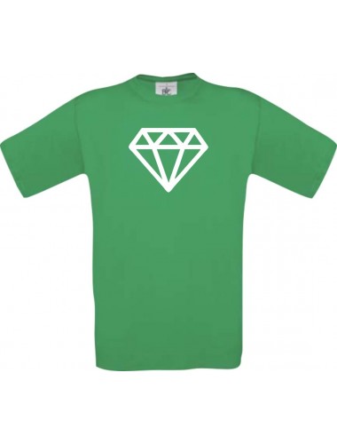 TOP Kinder-Shirt mit tollem Motiv Diamant, Farbe kellygreen, Größe 104