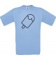 TOP Kinder-Shirt mit tollem Motiv Eis Eis am Stiel, Farbe hellblau, Größe 104
