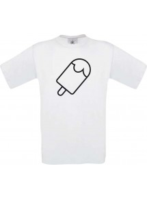 TOP Kinder-Shirt mit tollem Motiv Eis Eis am Stiel, Farbe weiss, Größe 104