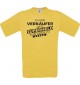 Männer-Shirt Ich bin Verkäufer, weil Superheld kein Beruf ist, gelb, Größe L