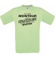 Männer-Shirt Ich bin Monteur, weil Superheld kein Beruf ist, mint, Größe L
