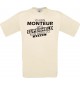 Männer-Shirt Ich bin Monteur, weil Superheld kein Beruf ist, natur, Größe L
