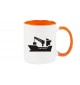 Kaffeepott Frachter, Seefahrt, Übersee, Skipper, Kapitän, orange