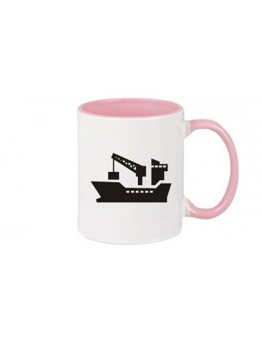 Kaffeepott Frachter, Seefahrt, Übersee, Skipper, Kapitän, rosa