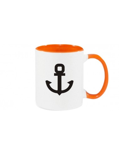 Kaffeepott Anker Boot Skipper Kapitän, orange